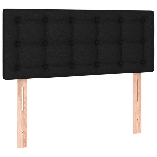 Kontinentalseng med madras 80x200 cm - stof, sort