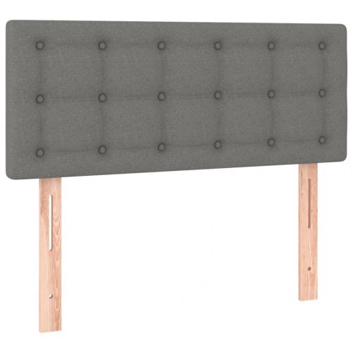 Kontinentalseng med madras 100x200 cm - stof, mørkegrå