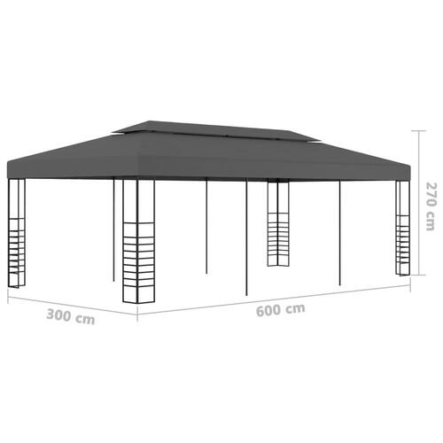Pavillon 3x6 m antracitgrå