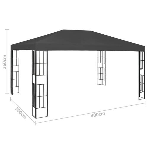 Pavillon 3x4 m antracitgrå