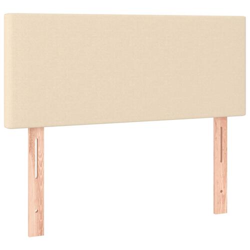 Kontinentalseng med madras 90x190 cm stof cremefarvet