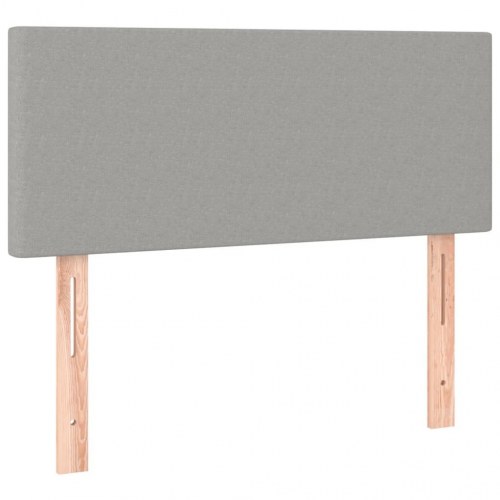Kontinentalseng med madras 100×200 cm - stof, lysegrå