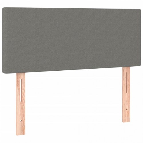 Kontinentalseng med madras 100×200 cm - stof, mørkegrå