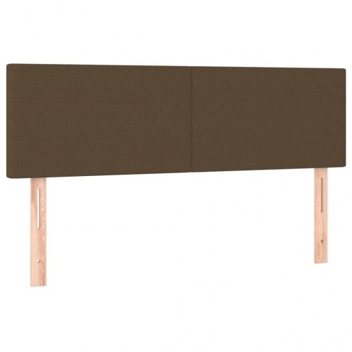 Kontinentalseng med madras 140x190 cm - stof, mørkebrun