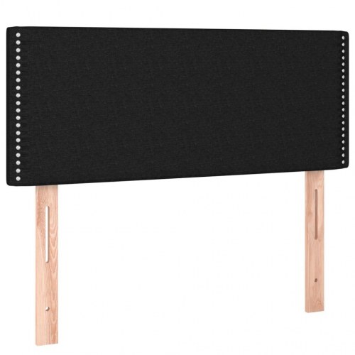 Kontinentalseng med madras 90×200 cm - stof, sort