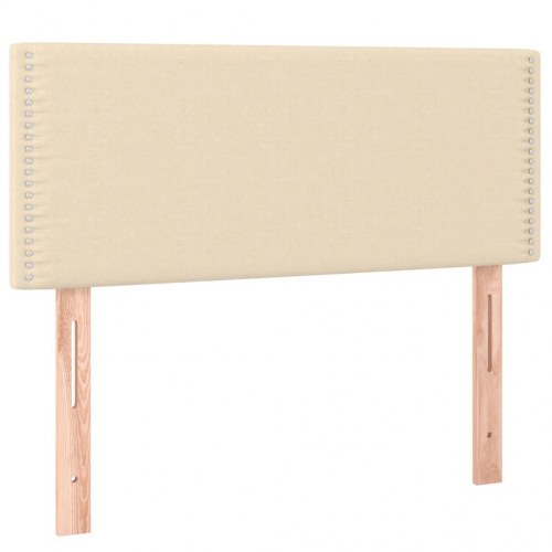 Kontinentalseng med madras 90x200 cm stof cremefarvet