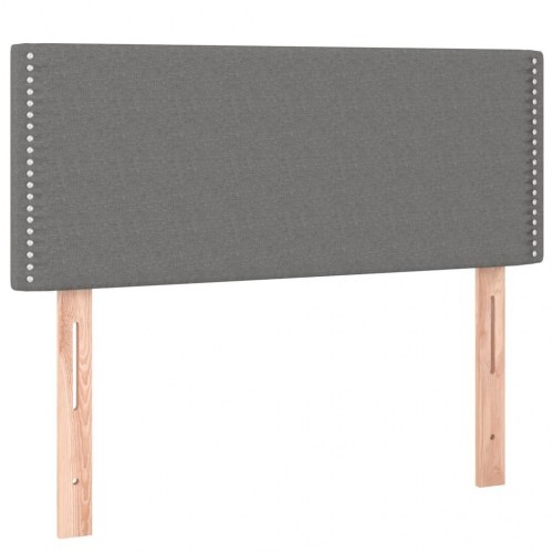 Kontinentalseng med madras 100×200 cm - stof, mørkegrå