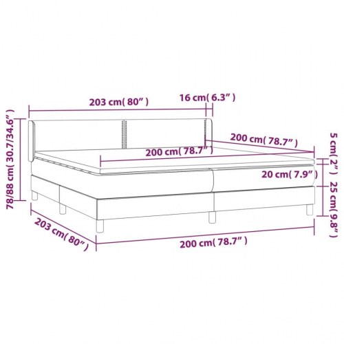 Kontinentalseng med madras 200 x 200 cm - stof, sort