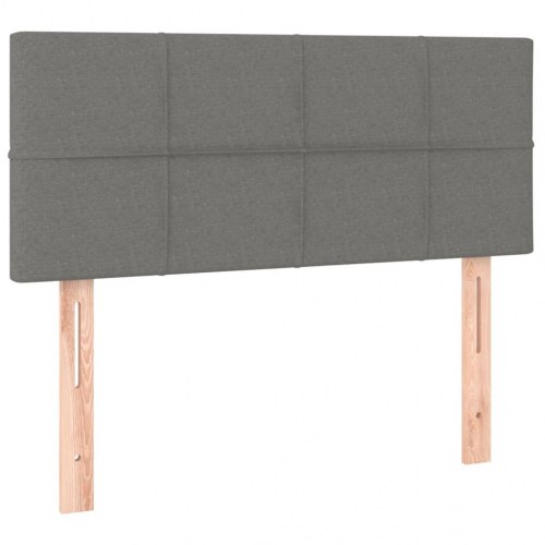 Kontinentalseng med madras 100×200 cm - stof, mørkegrå