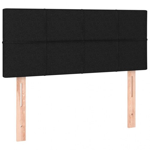 Kontinentalseng med madras 100×200 cm - stof, sort