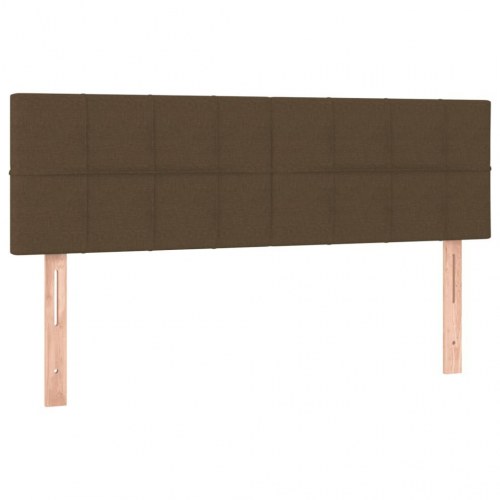 Kontinentalseng med madras 140×190 cm - stof, mørkebrun
