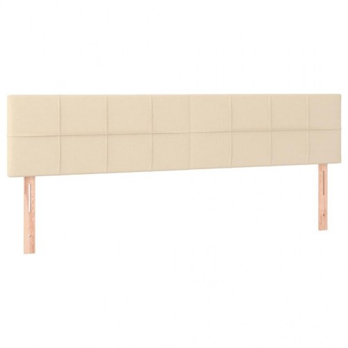Kontinentalseng med madras 160×200 cm - stof, cremefarvet