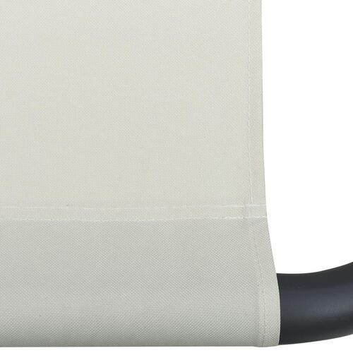 Liggestol 200x90 cm stål cremefarvet