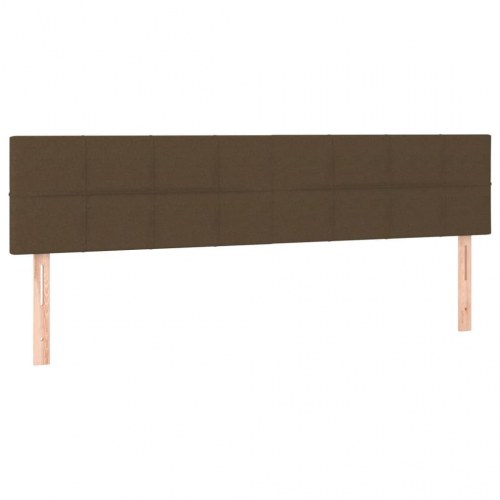 Kontinentalseng med madras 200x200 cm - stof, mørkebrun
