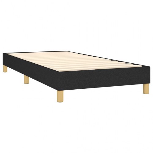 Kontinentalseng med madras 80x200 cm - sort stof