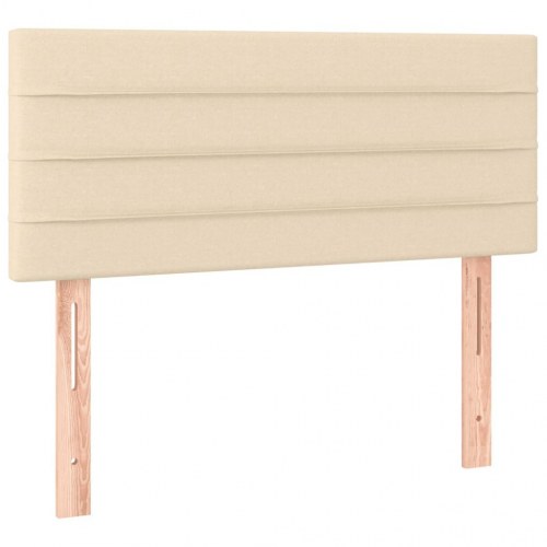 Kontinentalseng med madras 100×200 cm - stof, cremefarvet