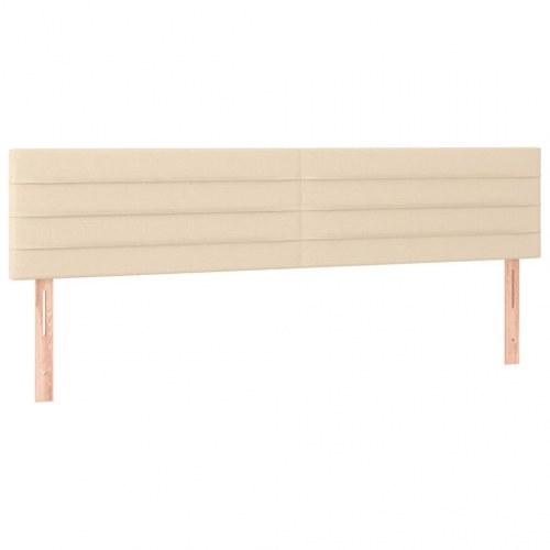 Kontinentalseng med madras 160×200 cm - stof, cremefarvet