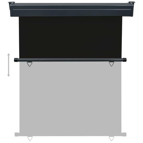 Sidemarkise til altan 140x250 cm sort