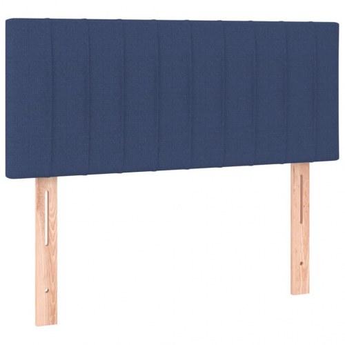 Kontinentalseng med madras 100x200 cm - stof, blå