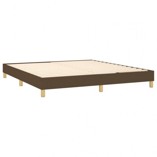Kontinentalseng med madras 180 x 200 cm - stof, mørkebrun
