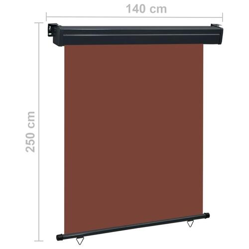 Sidemarkise til altan 140x250 cm brun