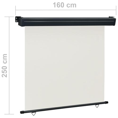Sidemarkise til altan 160x250 cm cremefarvet