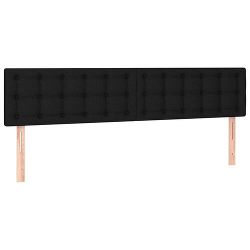 Kontinentalseng med madras 180x200 cm stof sort