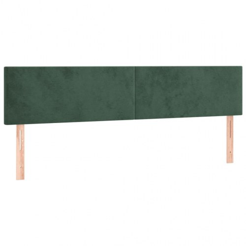 Kontinentalseng med madras 200 x 200 cm - fløjl, mørkegrøn