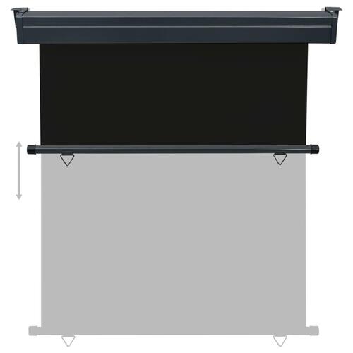 Sidemarkise til altan 170x250 cm sort