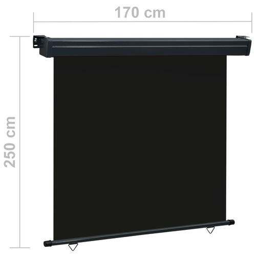 Sidemarkise til altan 170x250 cm sort