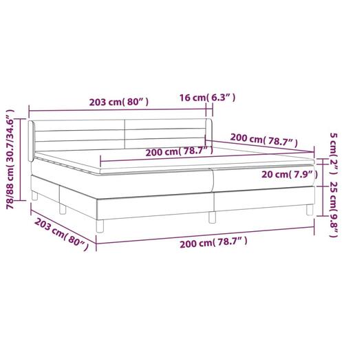 Kontinentalseng med madras 200x200 cm fløjl sort