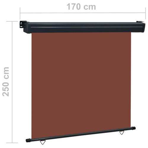 Sidemarkise til altan 170x250 cm brun