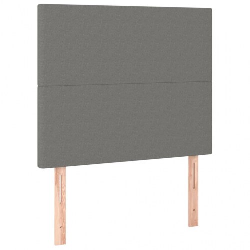 Kontinentalseng med madras 90×200 cm - stof, mørkegrå