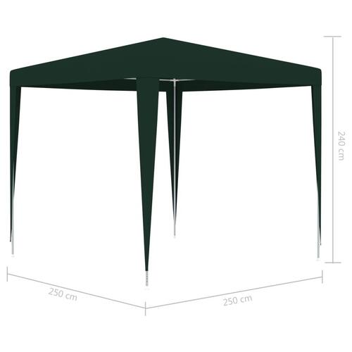 Festtelt 2,5x2,5 m 90 g/m² grøn