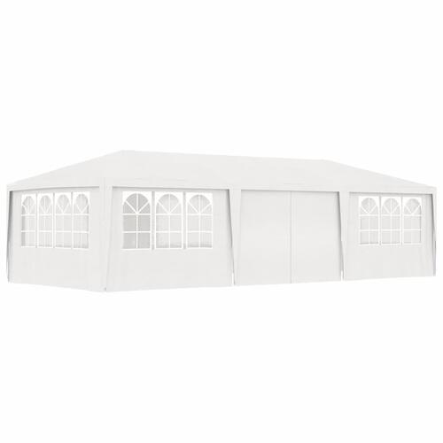 Festtelt med sidevægge 4x9 m 90 g/m² hvid
