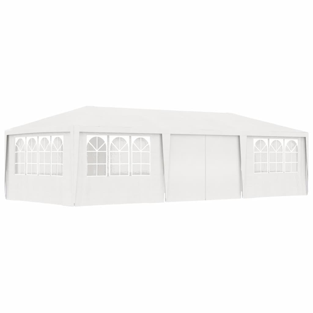 Festtelt med sidevægge 4x9 m 90 g/m² hvid