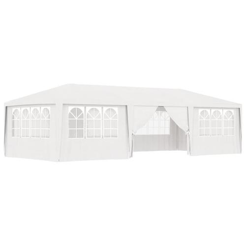 Festtelt med sidevægge 4x9 m 90 g/m² hvid