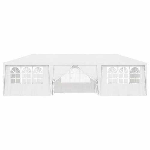 Festtelt med sidevægge 4x9 m 90 g/m² hvid