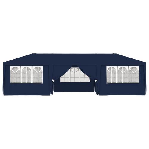Festtelt med sidevægge 4x9 m 90 g/m² blå