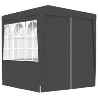 Festtelt med sidevægge 2x2 m 90 g/m² antracitgrå