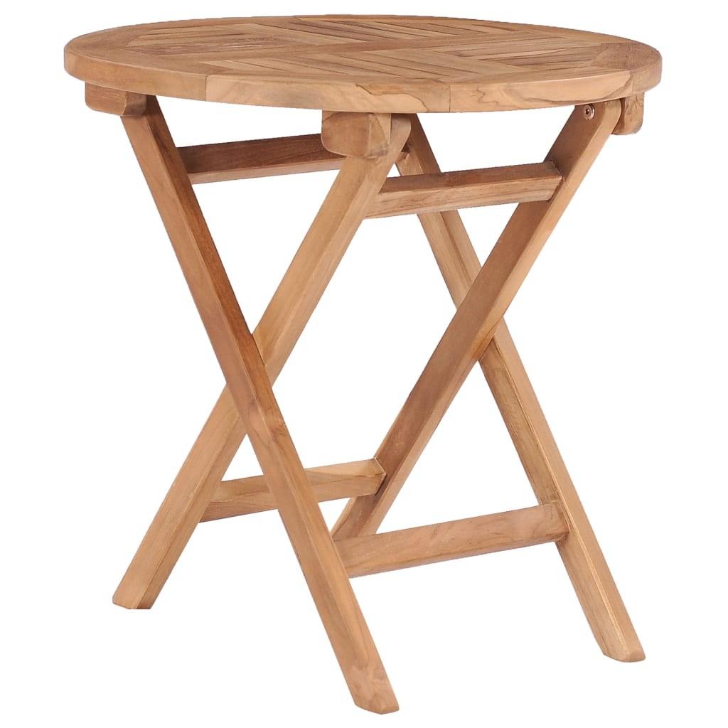 Foldbart havebord 45 cm massivt teaktræ