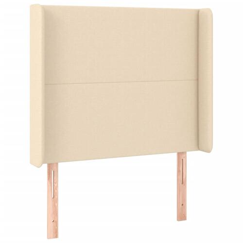 Kontinentalseng med madras 100x200 cm stof cremefarvet