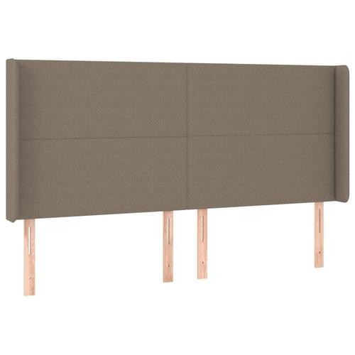 Kontinentalseng med madras 180x200 cm stof gråbrun