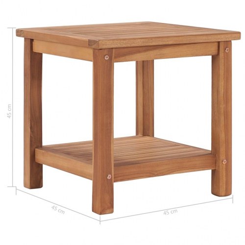Sofabord i massivt teaktræ 45 x 45 x 45 cm
