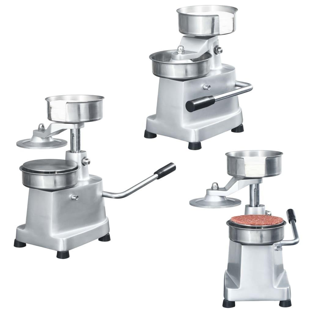 Hamburgerpresser med 500 mellemlægningspapirer 13 cm aluminium billede