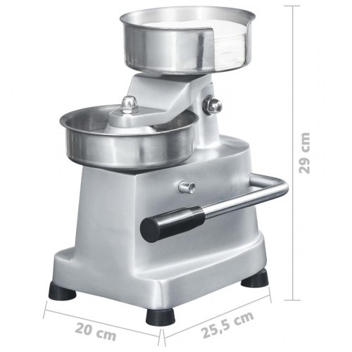 Hamburgerpresser med 500 mellemlægningspapirer 13 cm aluminium