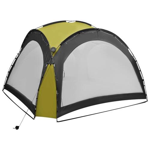 Festtelt med LED og 4 sidevægge 3,6x3,6x2,3 m blå