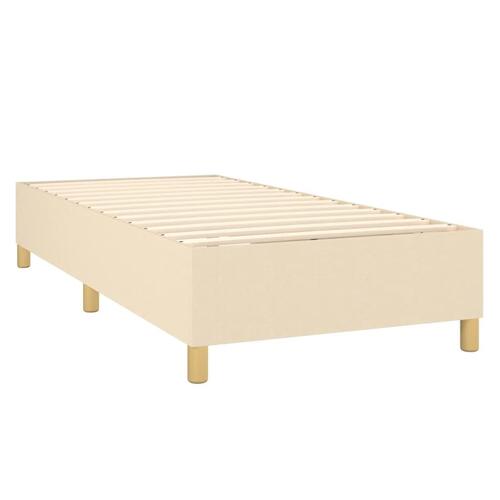 Kontinentalseng med madras 100x200 cm stof cremefarvet