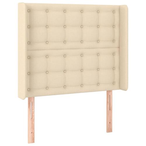 Kontinentalseng med madras 100x200 cm stof cremefarvet