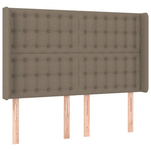 Kontinentalseng med madras 140×200 cm - stof, gråbrun